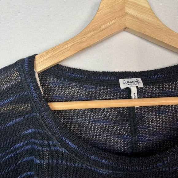 Splendid Black & Blue Knit Slouchy Pullover Sweater XS - Picture 3 of 3